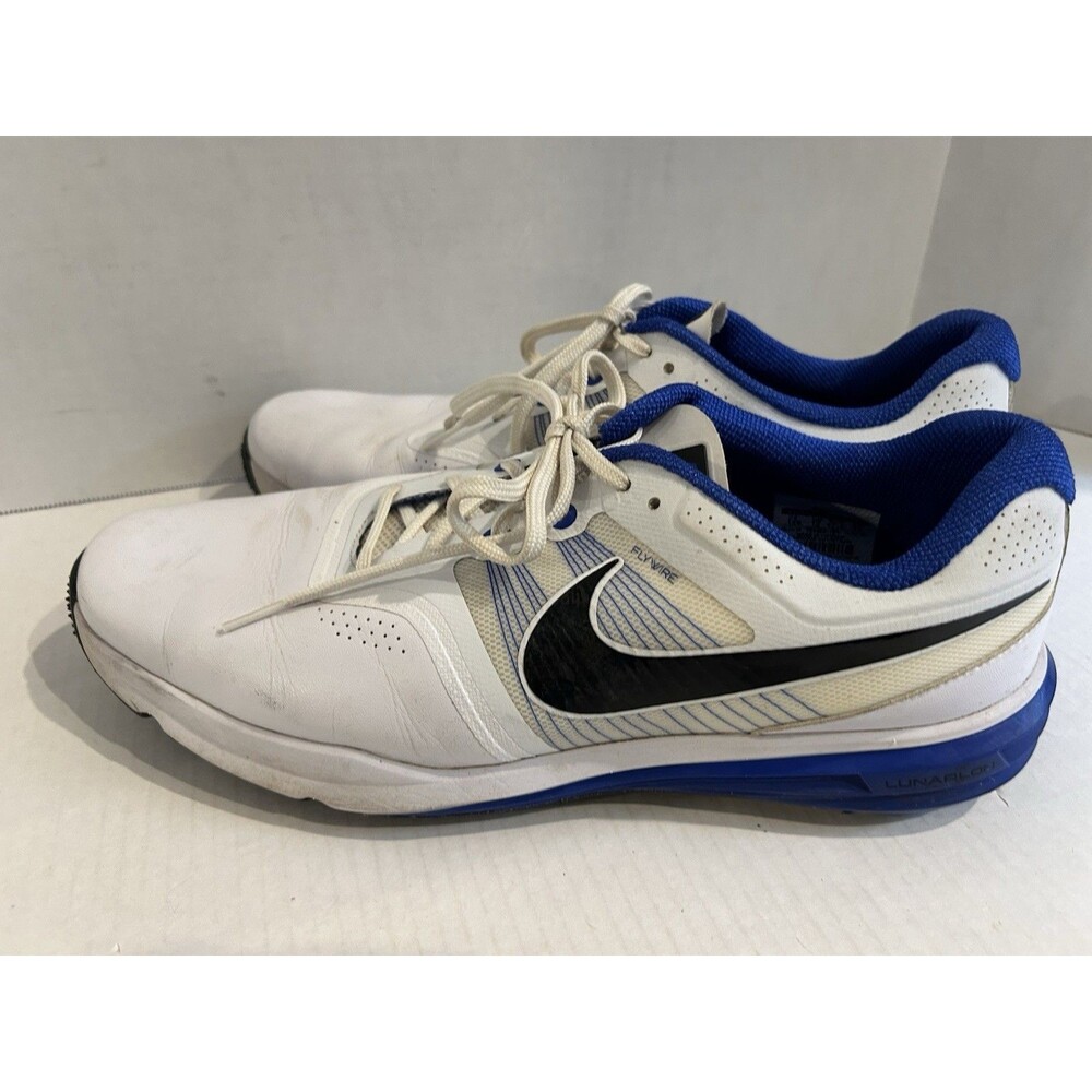 Nike Lunar Command Flywire Golf Shoes Soft Spike Sneakers 704428-101 Men’s 13W - Picture 2 of 8